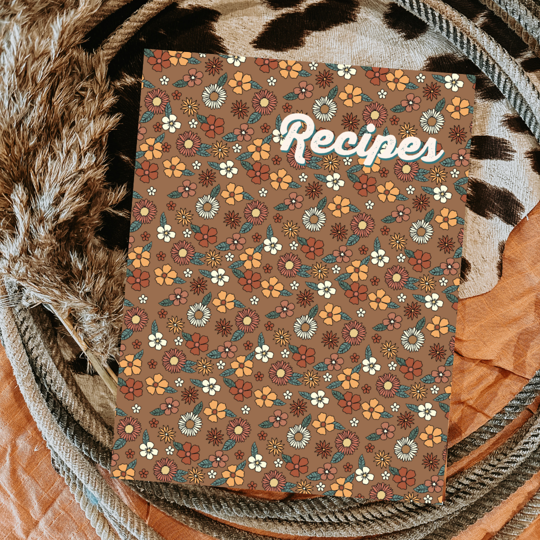 Recipe Book - Floral -DS