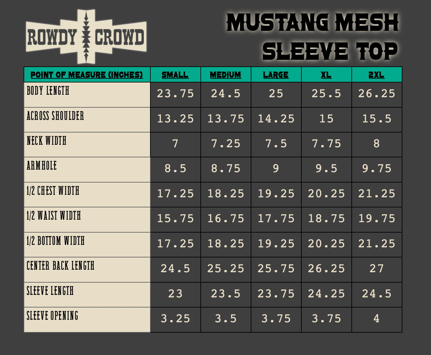 Mustang Mesh Sleeve Top -DS