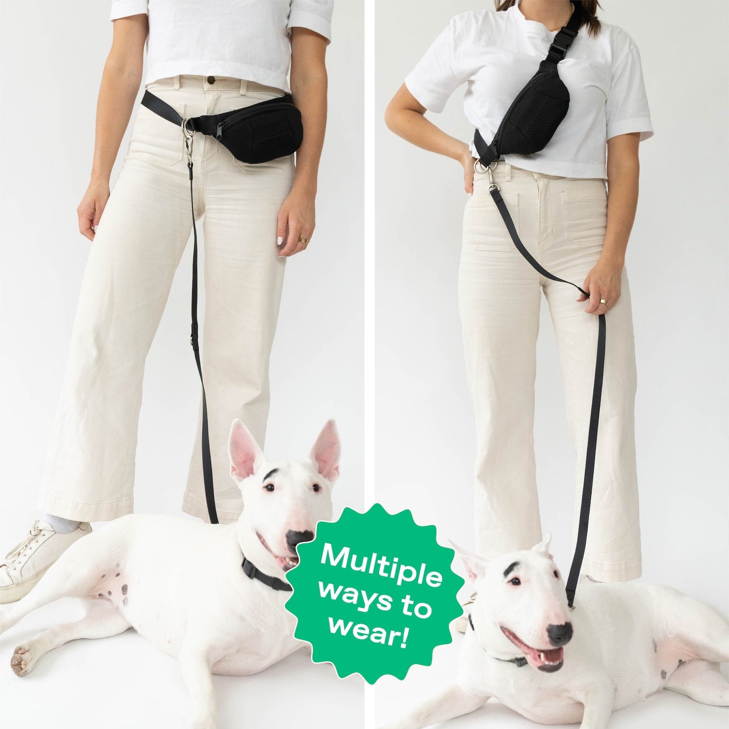 DS- Hands-Free Neoprene Dog Sling Bag with Leash