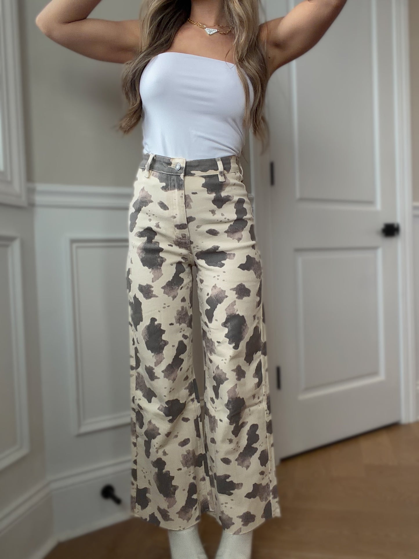Raven Wide Leg Denim Pants -DS