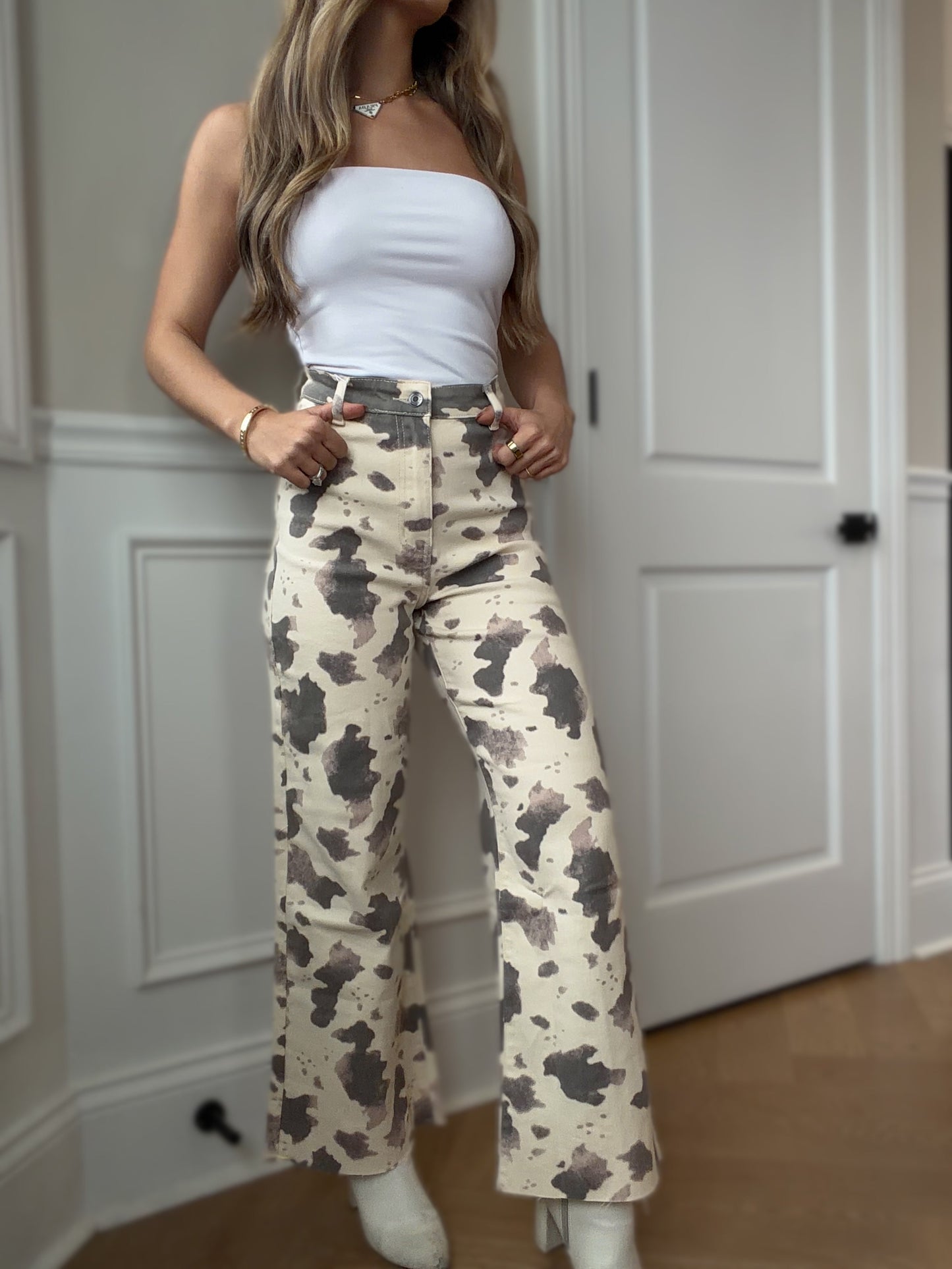 Raven Wide Leg Denim Pants -DS