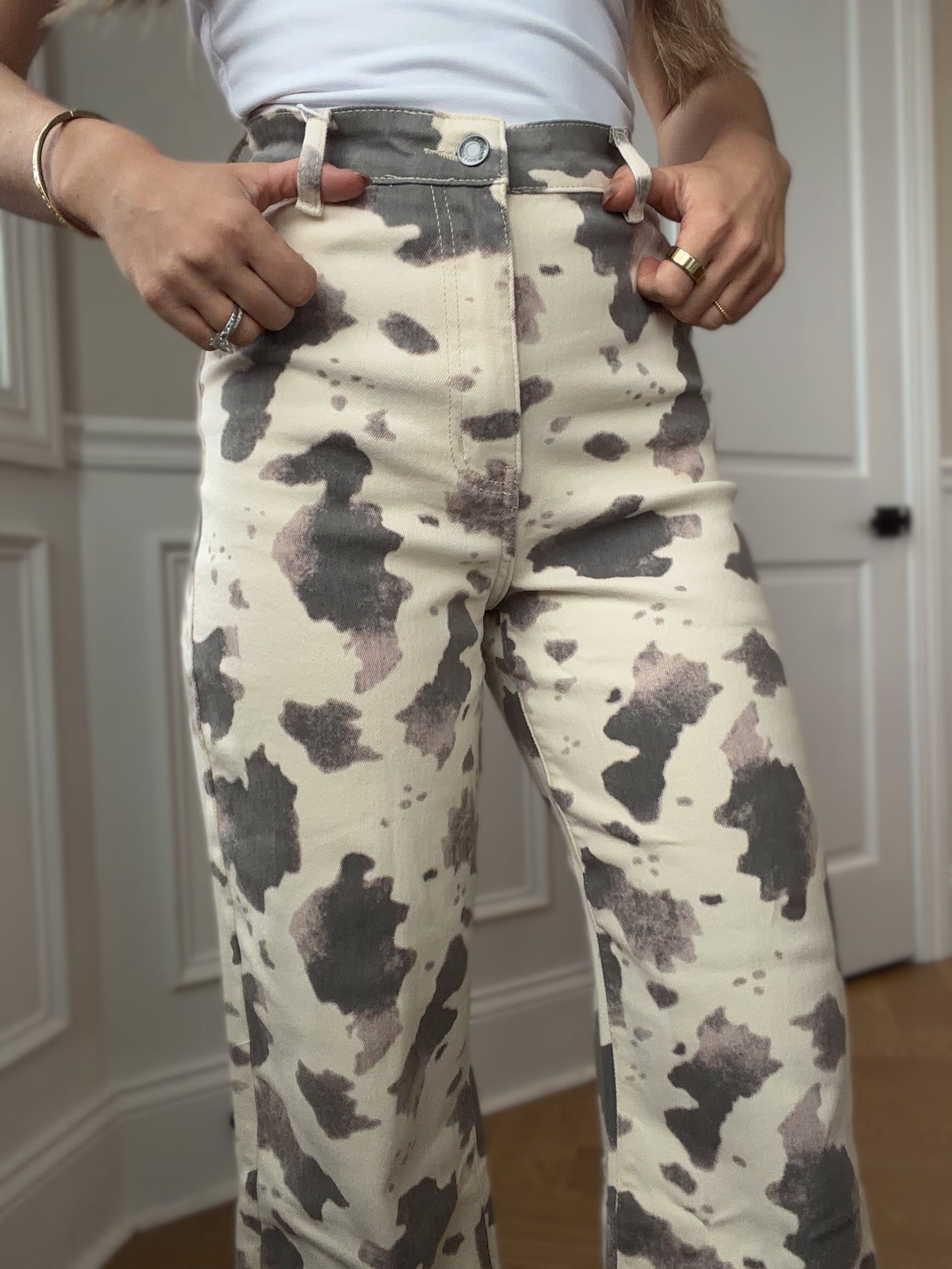 Raven Wide Leg Denim Pants -DS