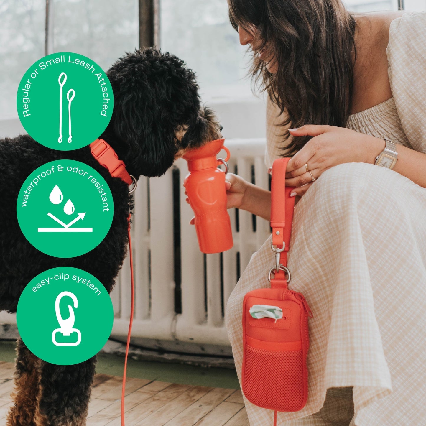 DS- Neoprene Dog Walk Bag with Leash