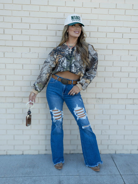 Viral Lainey Tummy Control Flare Jeans-DS