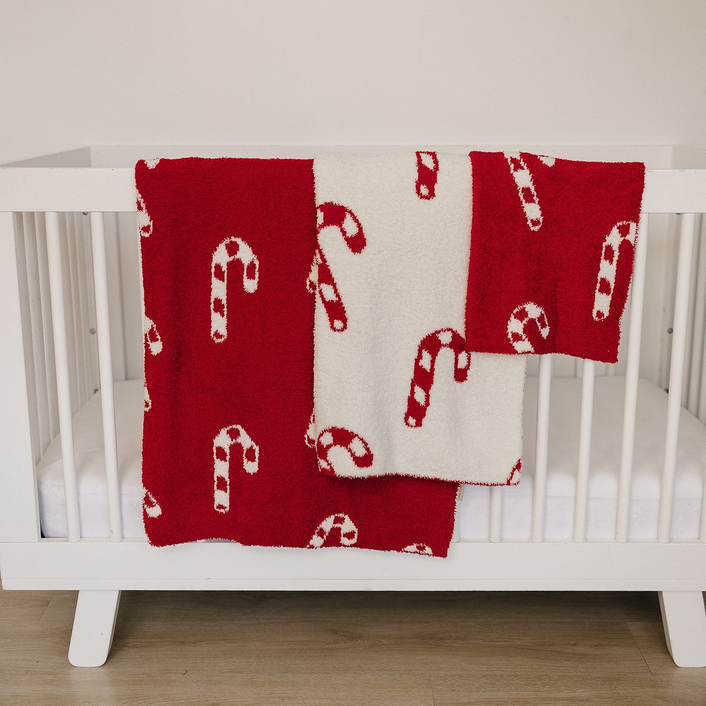 DS- Candy Cane Plush Blanket