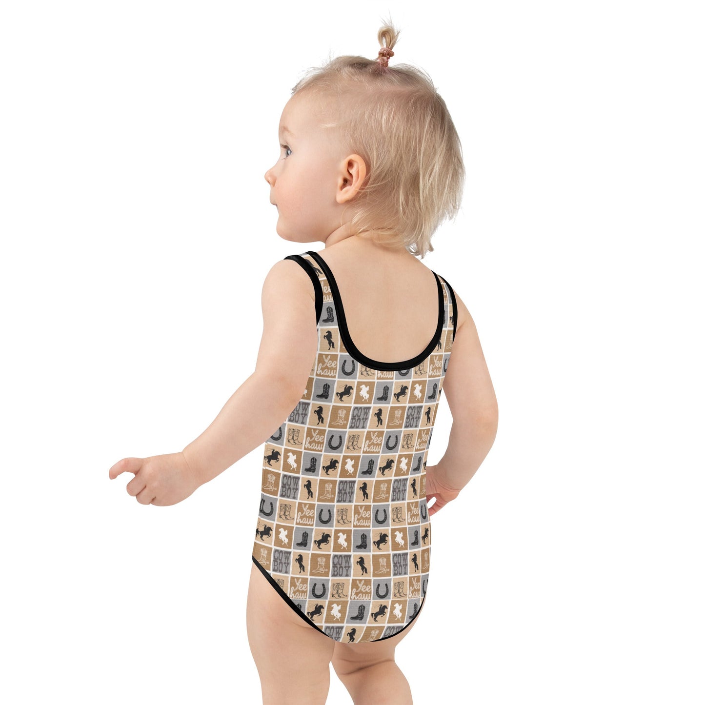Western Check Kids Swimsuit -DS