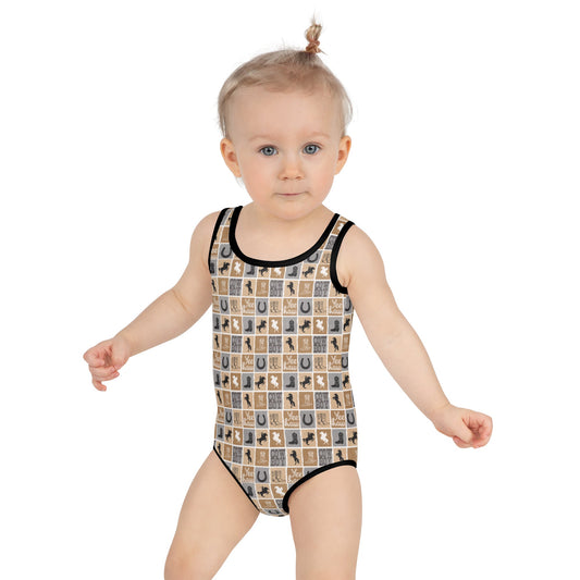 Western Check Kids Swimsuit -DS