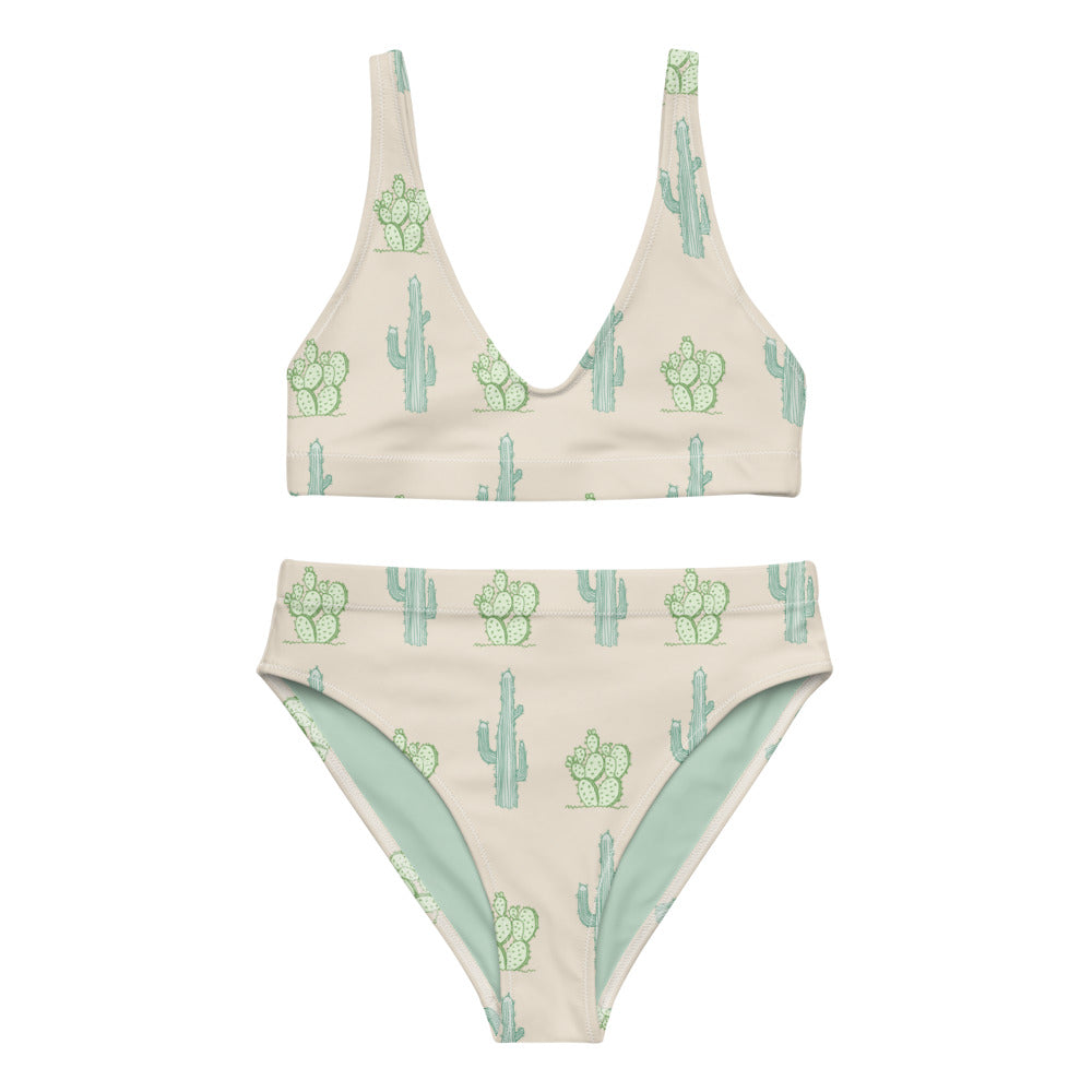Cactus high-waisted bikini -DS