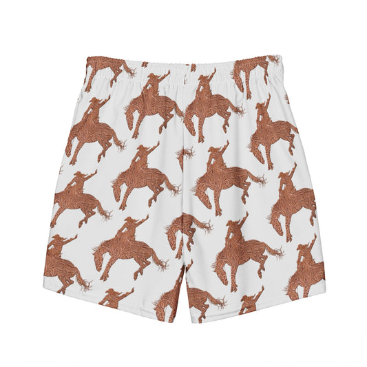 Tooled Bronc swim trunks -DS