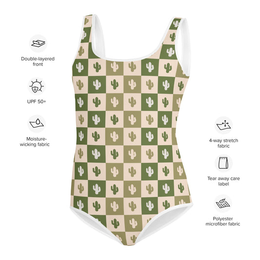 Desert Grid Youth Swimsuit -DS