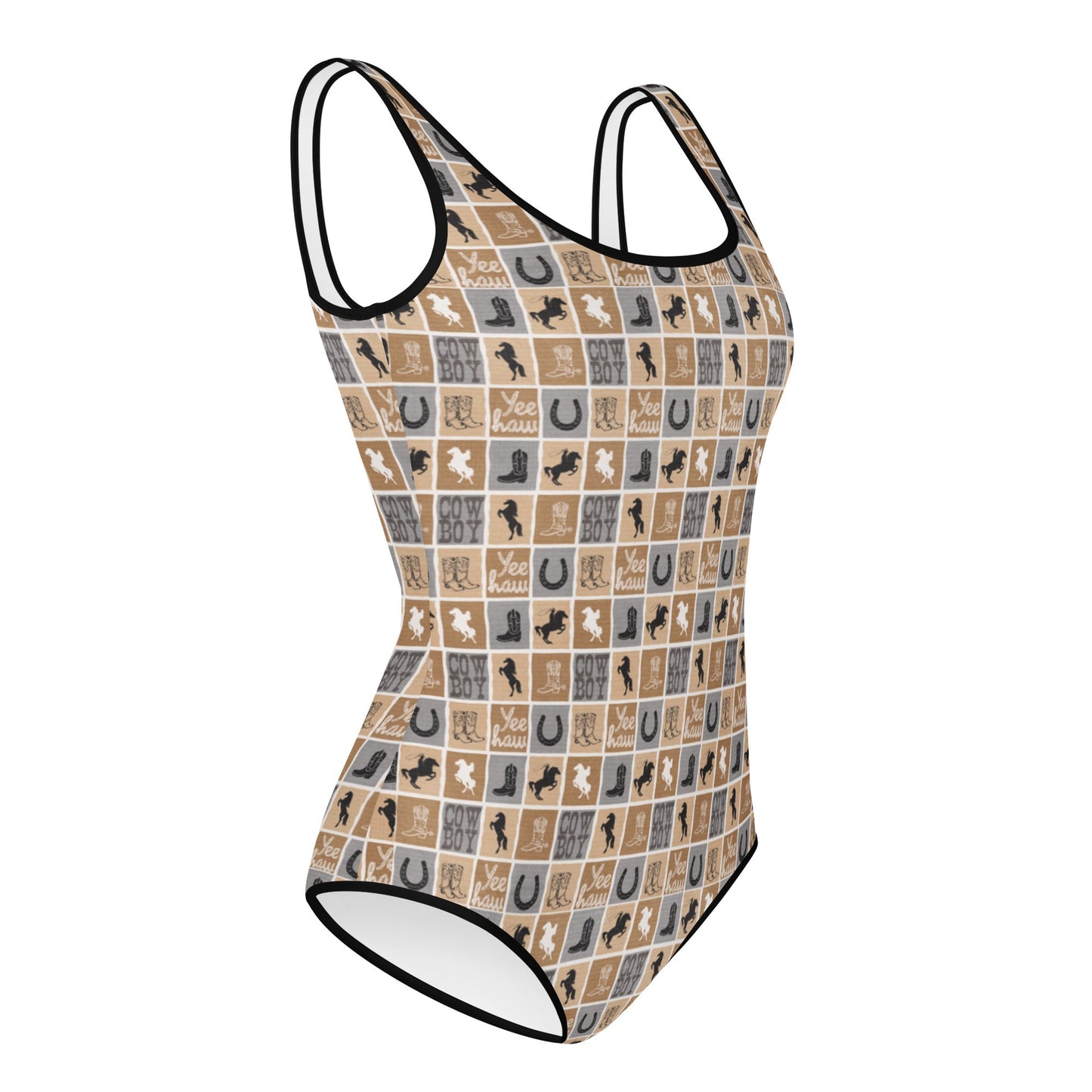 Western Check Youth Swimsuit -DS