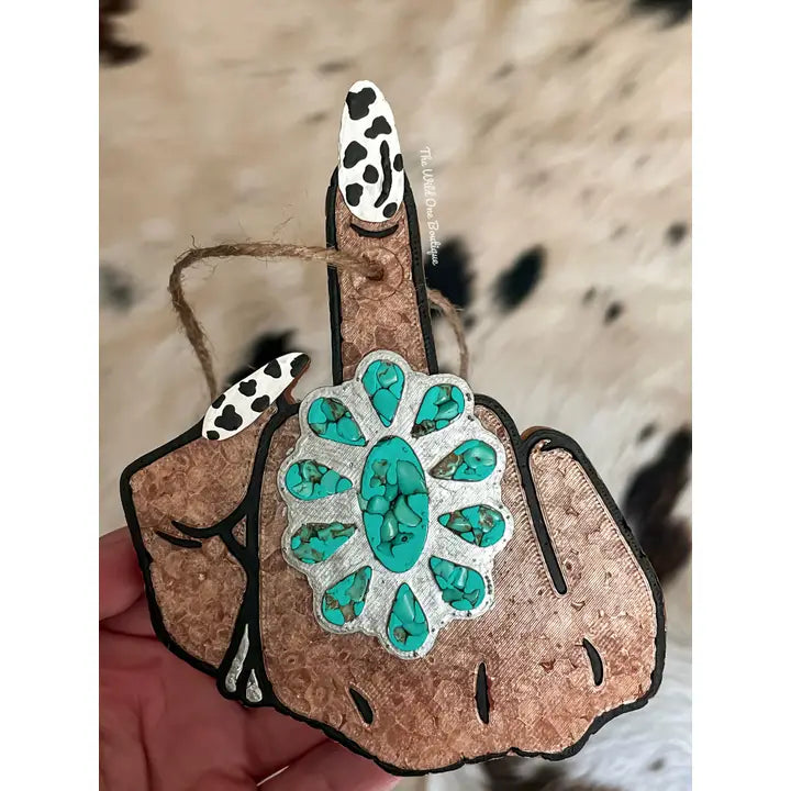 Western Glam Cow Print Finger Car Freshie