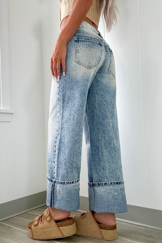 Myosotis High Rise Button Zip Fly Medium Wash Jeans -DS