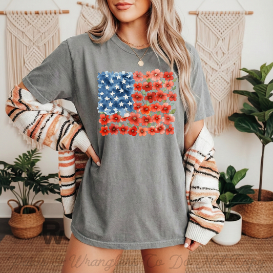 Floral American Flag