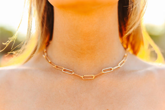 Gold Paperclip Choker -DS