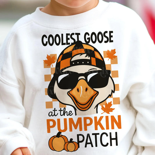 Coolest Goose At The Pumpkin Patch- Kids