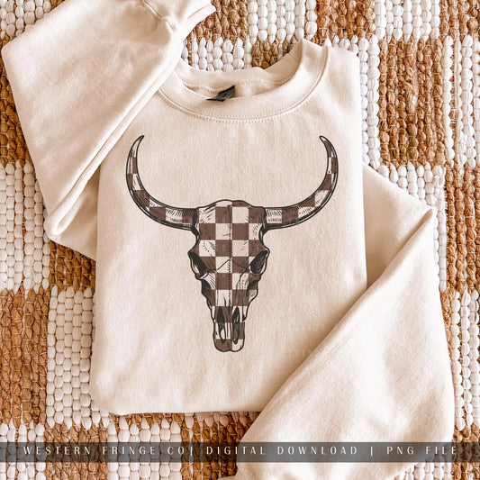 Brown Checkered Skull