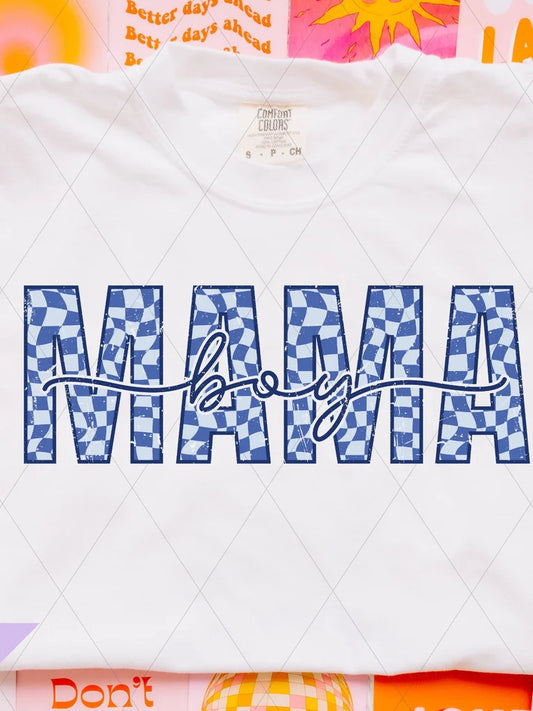Boy Mama - Blue Checkered