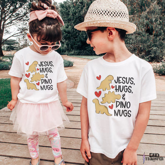 INFANT ONESIE - Jesus Hugs & Dino Nugs