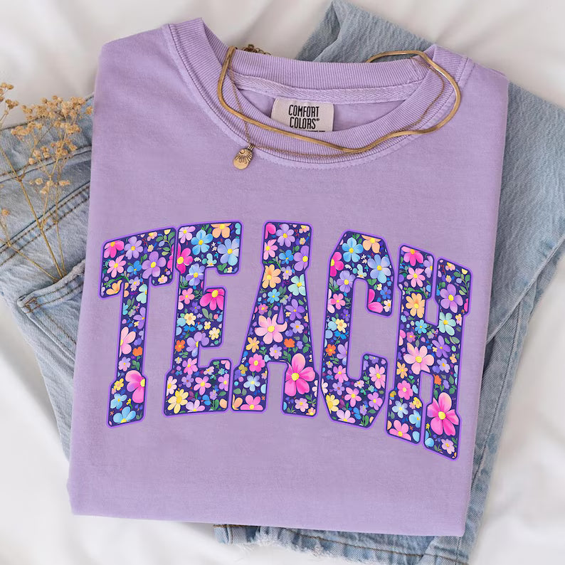 Purple Floral Teach
