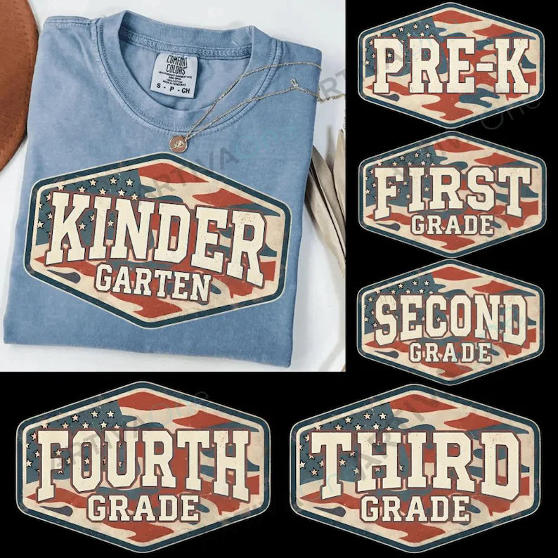 Distressed Patriotic Camo Back To School - KIDS