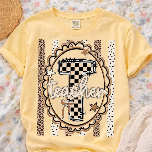 Retro Gingham Teacher