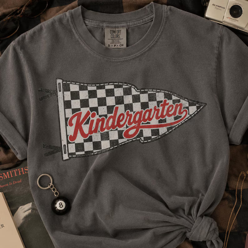 Distressed Checkered Back To School - KIDS