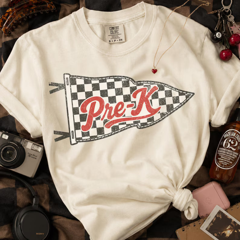 Distressed Checkered Back To School - KIDS