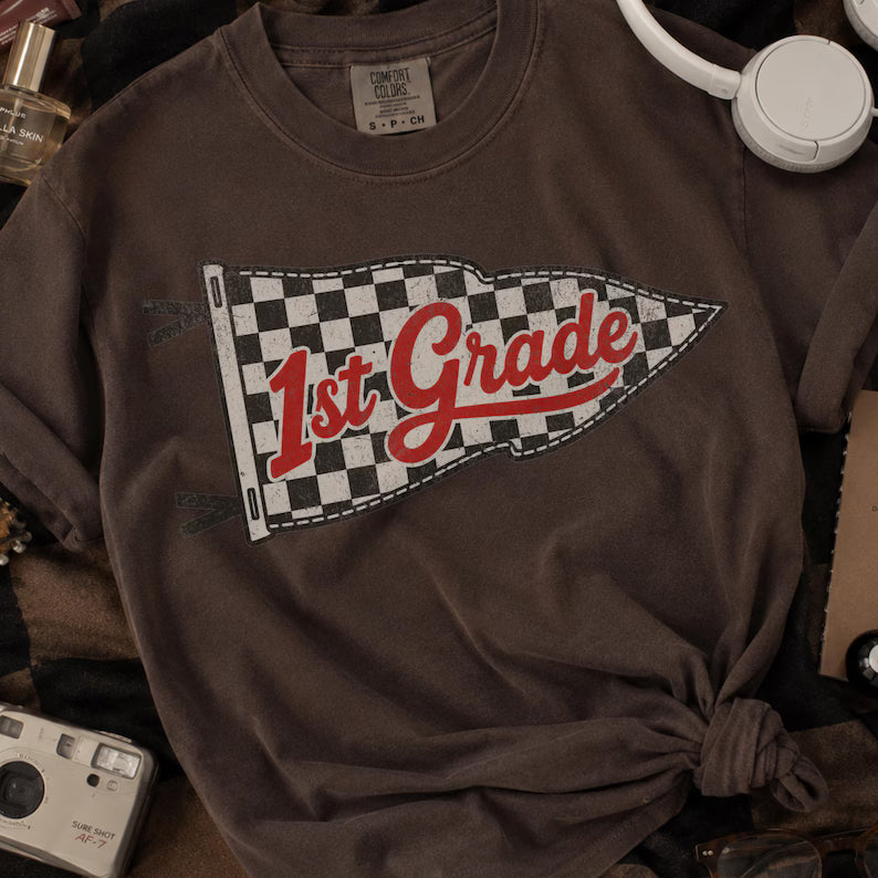 Distressed Checkered Back To School - KIDS