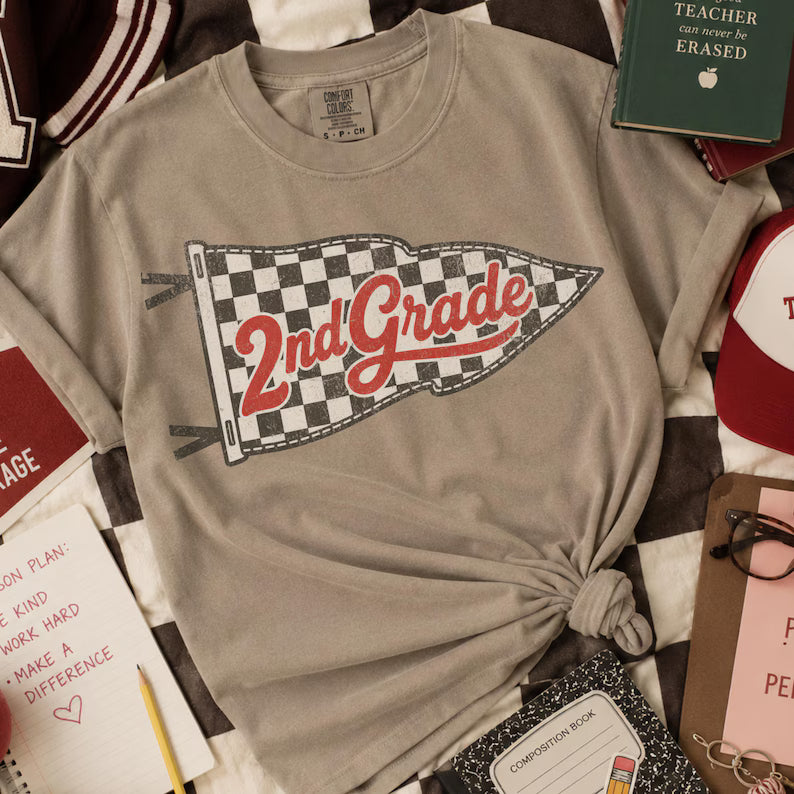 Distressed Checkered Back To School - KIDS