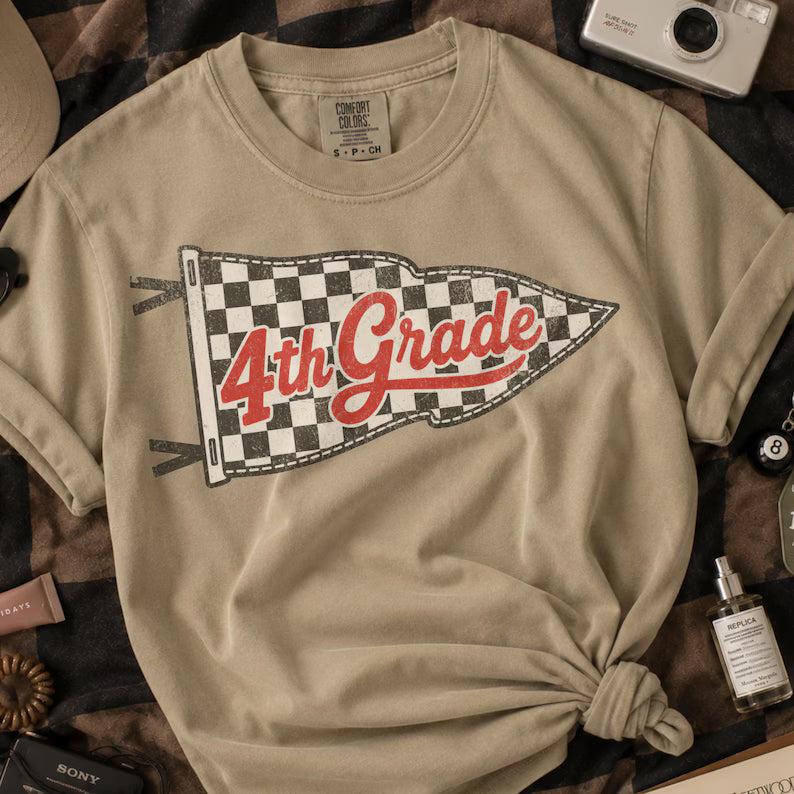 Distressed Checkered Back To School - KIDS