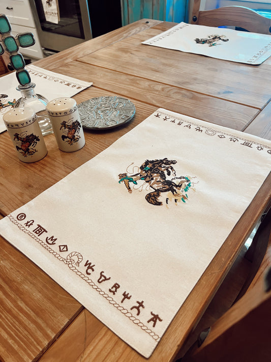 The Bronc Placemat Set of 4 -DS