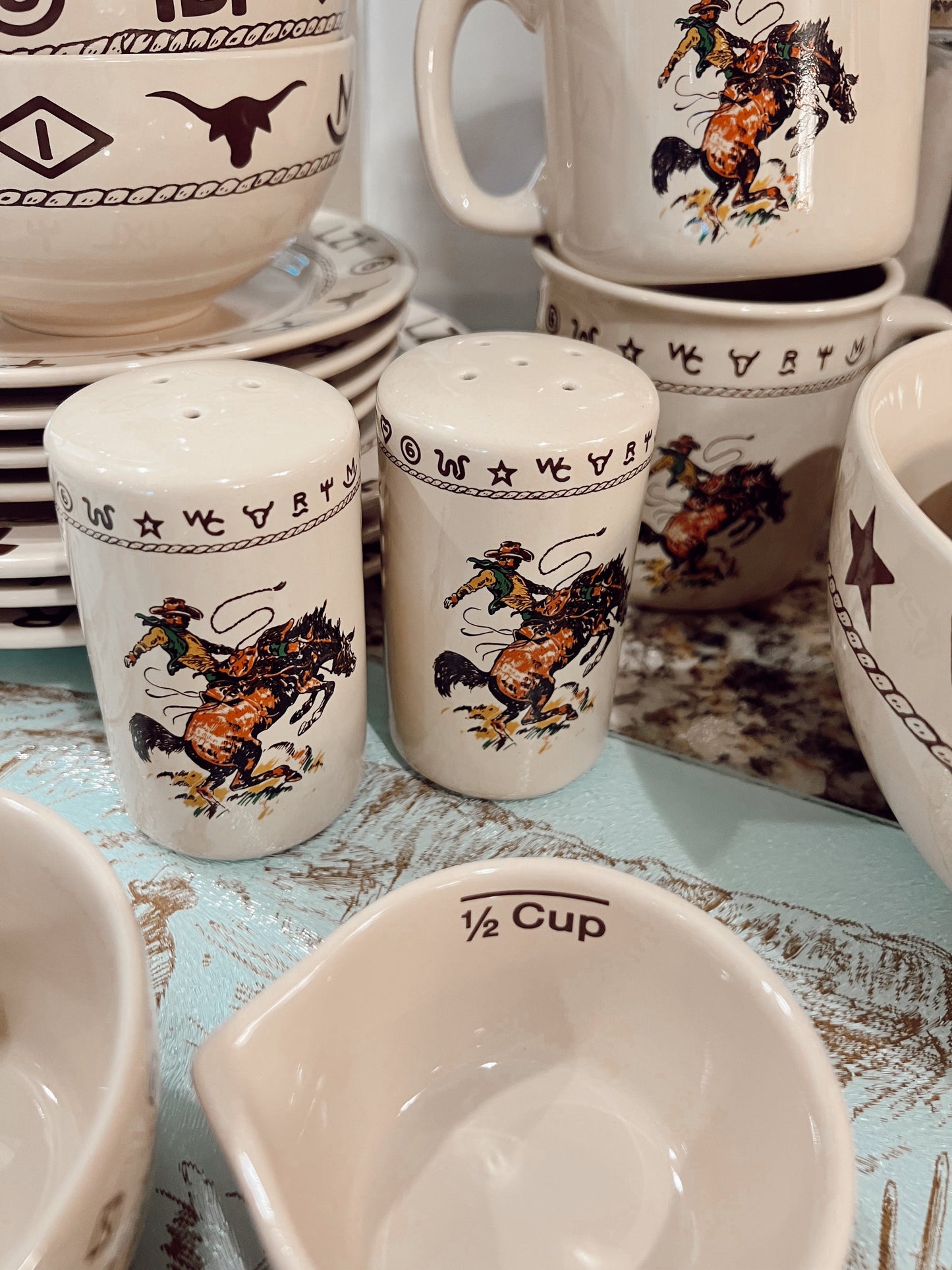 The Bronc Salt & Pepper Shakers -DS