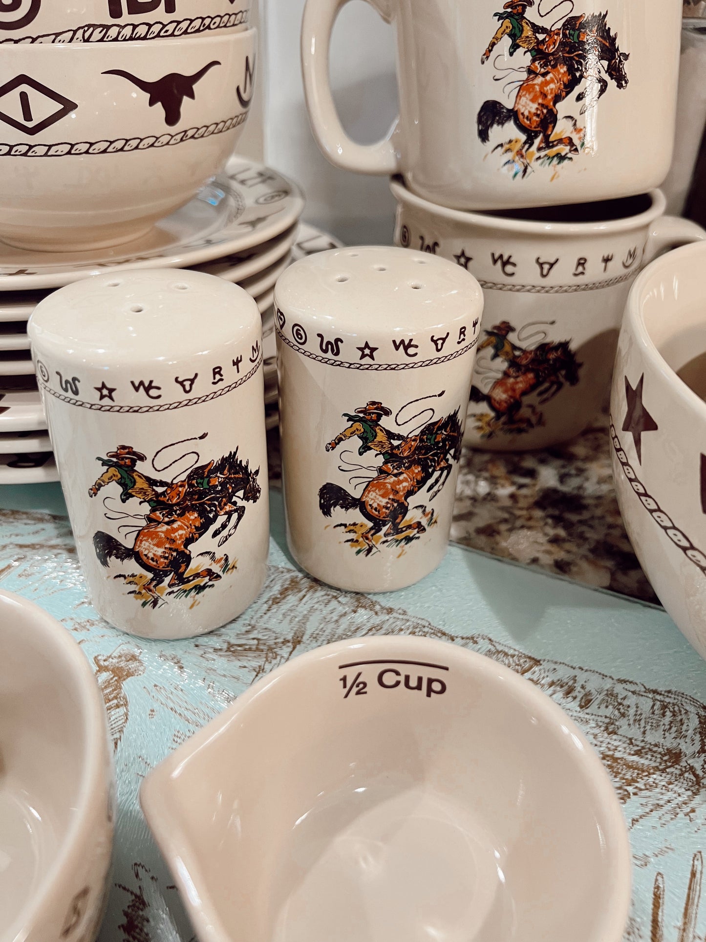 The Bronc Salt & Pepper Shakers -DS