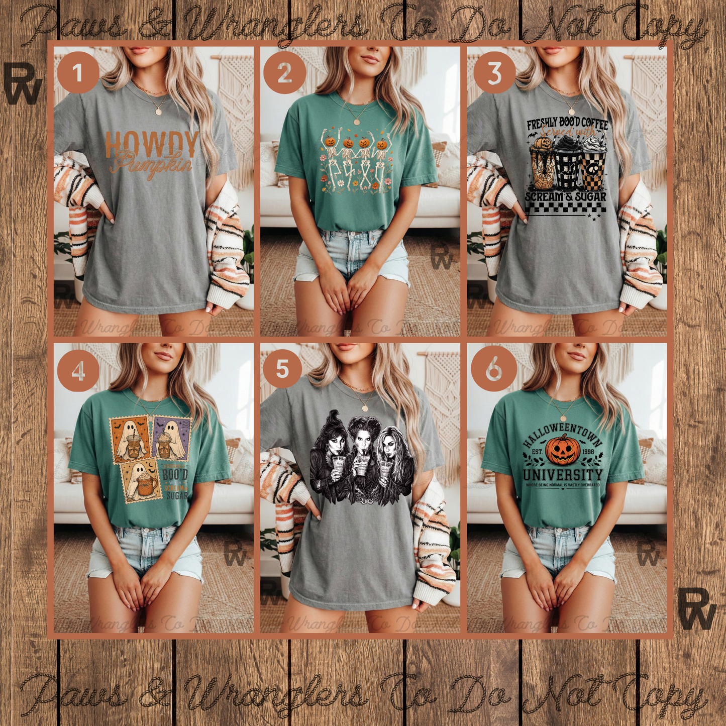 Pick Your Print Comfort Colors Halloween Crewneck