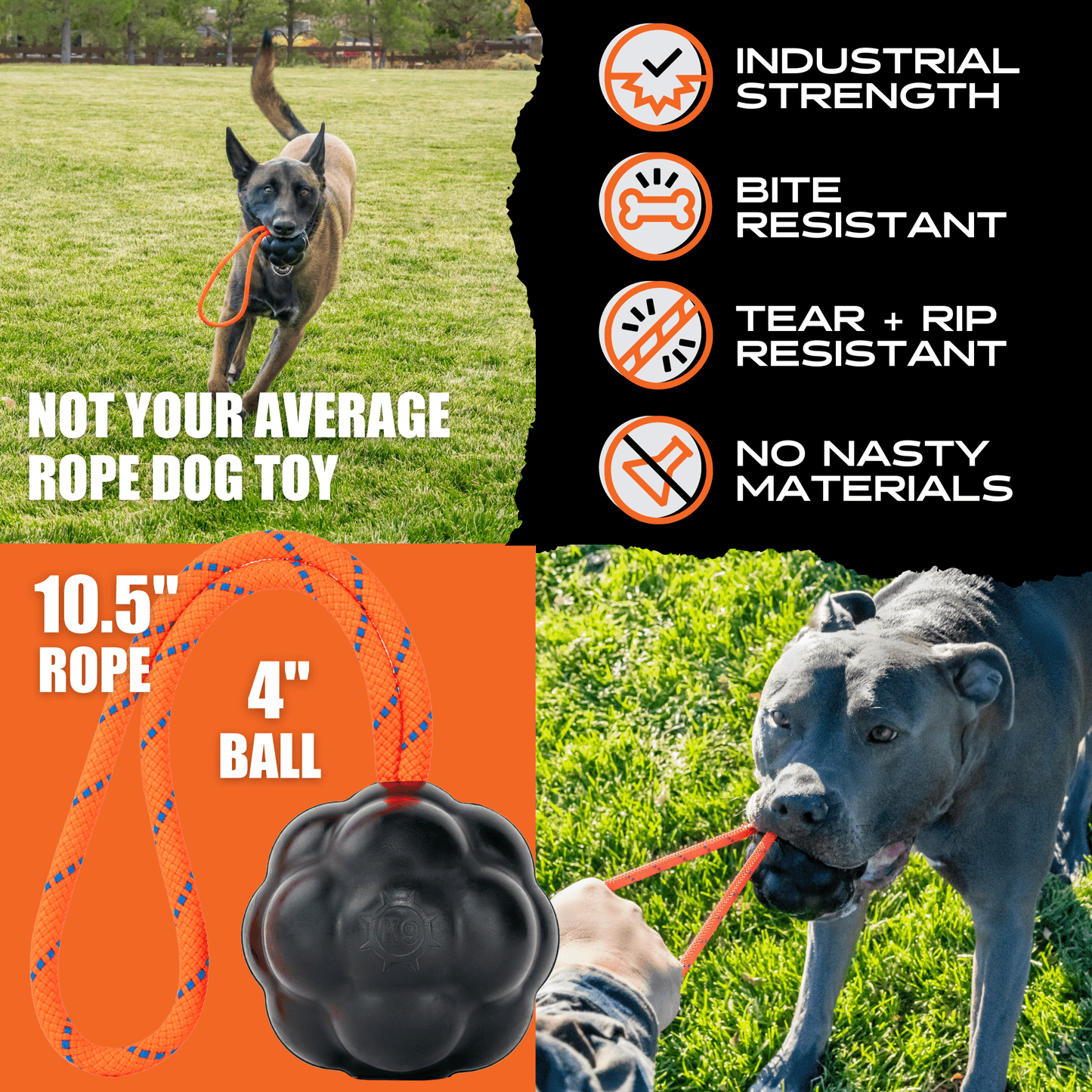 Rumble Ball with Rope (Rope May Vary) -DS